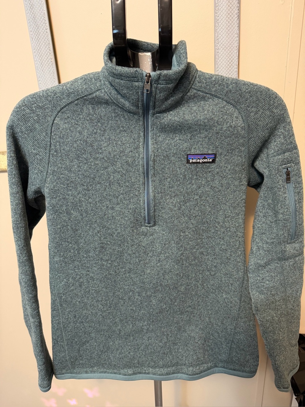 Patagonia Women's Better Sweater 1/4-Zip Fleece Pullover - piki green - Size Med